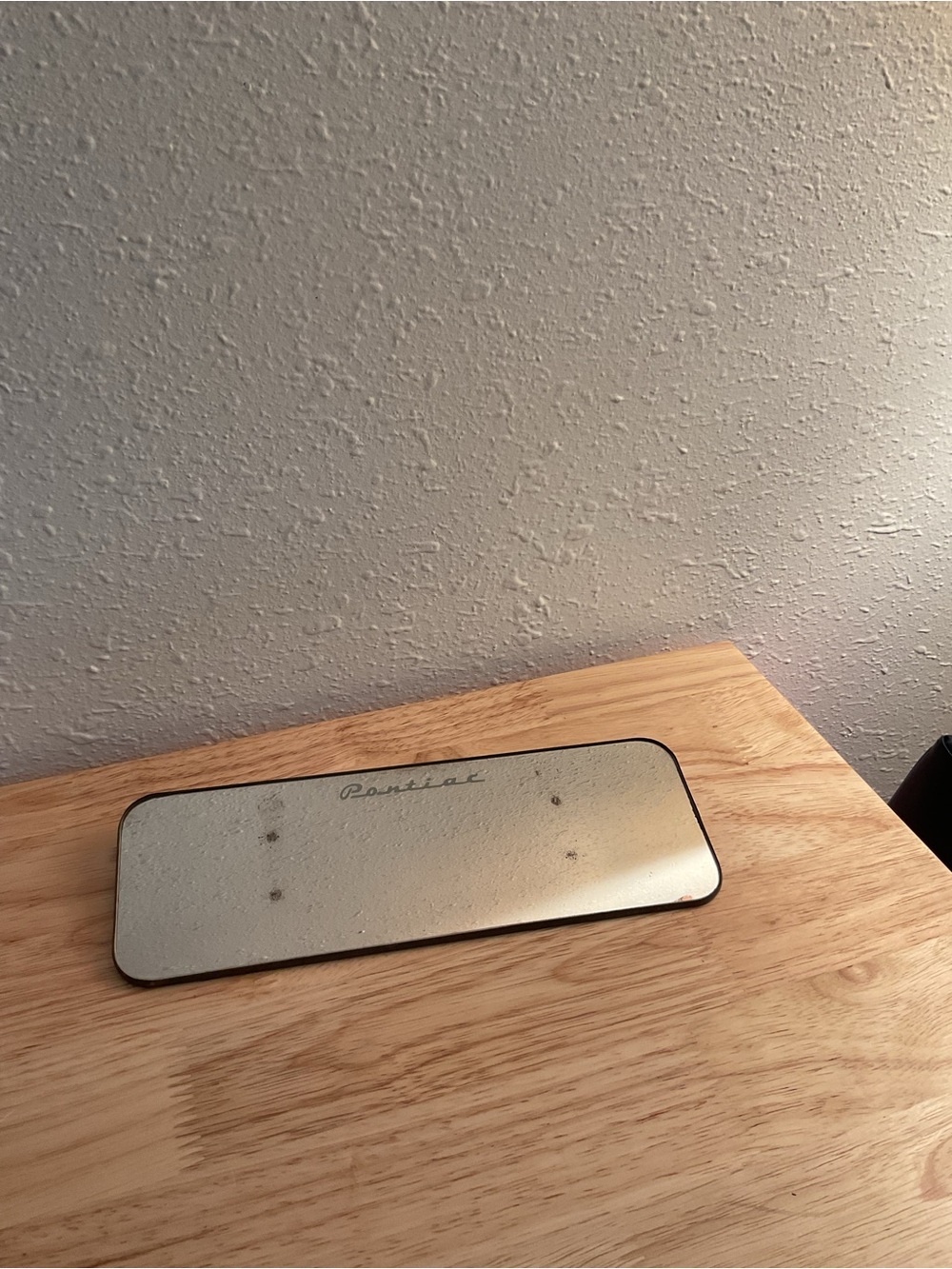 Vintage Pontiac Clip On Visor Vanity Mirror